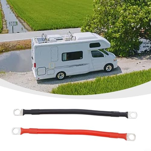 Aprilsunnyzone 19cm DC Wire Battery Connector, 12V 100 Amp with Red and Black Cables, Essential for Electrical Applications