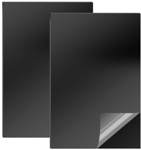 Lot de 2 plaques en plastique ABS de 30 x 20 cm - Plaque en PVC de 3 mm - Noir - Plaque en verre acrylique - Plaque en plastique ABS pour modélisme, bricolage, garde-boue et décoration de la maison