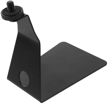 Soporte de Micrófono de Metal para Mesa Abrazadera 3/8 Negro | Base de Clip Resistente, Estabilidad Elevada y Uso Duradero, Accesorio Fijo para Grabación y Directo