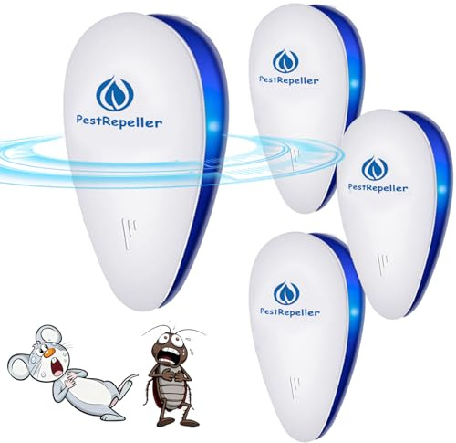 Ultrasuoni per Topi, Dissuasori per Topi, Ultrasuoni per Ratti Esterno e Interno, Antizanzare, Repellente Zanzare, Roditori, Ragni, Formiche