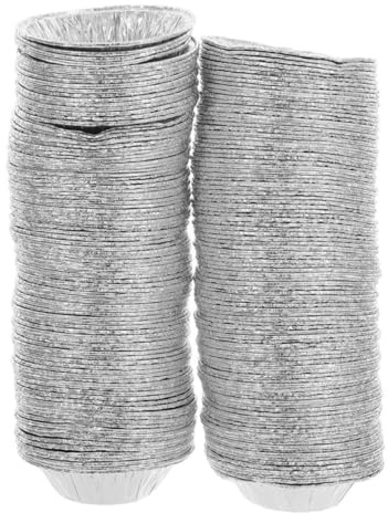 TOPPERFUN 600 pièces Moules Jetables Aluminium pour Tartelettes Rondes Résistants à Haute Température Moules à Muffins et Cupcakes pour Pâtisseries Maison