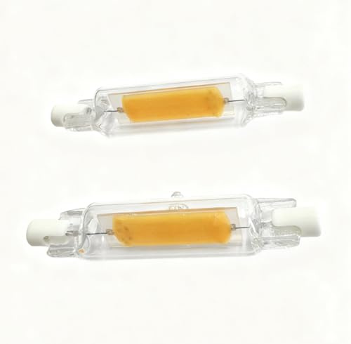 Aseoacc R7S LED 78mm Dimmbar Warmweiß 10W | Ersetzt 100W J78 Halogen 1000 Lumens 360° Licht CRI 90+ bleifreies Glas, 16 mm Durchmesser(2700 K,2er-Pack)
