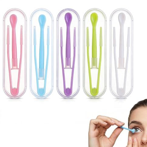 Jetstream 5 Piezas Pinzas para Lentes de Contacto, Removedor de Lentes de Contacto, Ventosas Lentillas, Adecuado para Lentes Blandos y Duros, Herramienta Auxiliar Portátil