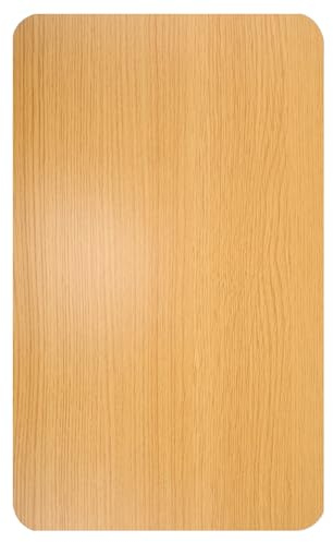 ABOOFAN Tablero de Mesa Rectangular de Madera Maciza 50x30 Cm, Color Nogal Claro, Esquinas Redondeadas, Resistente y Fácil de Limpiar para Cocina, Oficina y Comedor Compacto