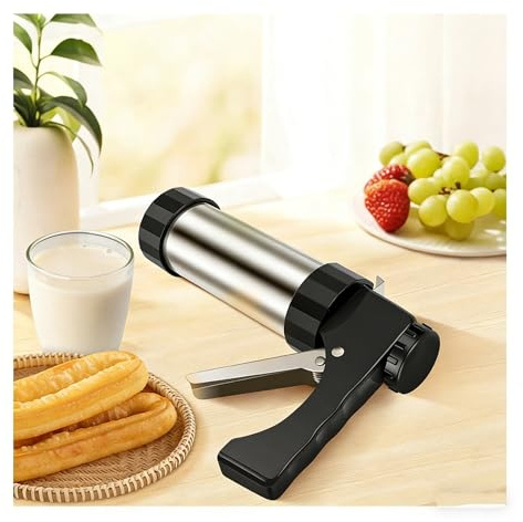 Cookie Press Gun Kit Stainless Steel Manual Churros Maker Machine DIY Pastry Syringe Extruder Nozzles Piping Cream Biscuit Maker
