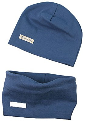 PAADIYA Boomly Autunno e Inverno Caldo Cute Tinta unita Morbido Cappello in Cotone Berretto e Sciarpa Scaldacollo Sciarpa per Bambino