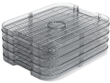 SPRINGLANE Essiccatore in acciaio inox Dora, disidratatore, essiccatore per frutta, carne ed erbe aromatiche (4 Fogli da essiccazione)