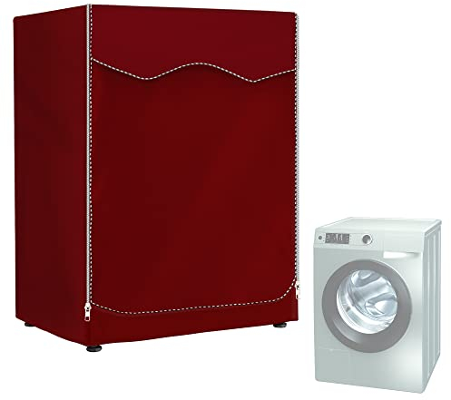 AlaSou Waschmaschinenabdeckung für den Außenbereich, wasserdicht, für 4 Seitenabdeckungen, Waschmaschinen-Abdeckung, Größe L (60 x 64 x 85 cm), Rot