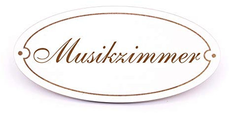 Door Sign Oval Music Room Self-Adhesive Instrument Decorative Sign 15 x 7 cm