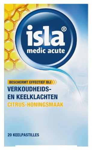 Isla Isla Medic Lot de 20 pastilles aiguës d'agrumes et de miel