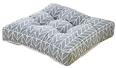 Lukery Cojines de Suelo, Cojín de Asiento para Silla de Comedor- Cojines de Algodón Suave para Oficina, Hogar,Jardín - Ideal para Exterior e Interior (40x40x10cm,Gris)