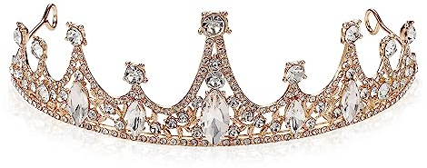 hengkaixuan Vintage Hochzeit Braut Tiara Luxus Brautkrone prom Strass Krone Frauen Kristallkrone Geschenk für Sie