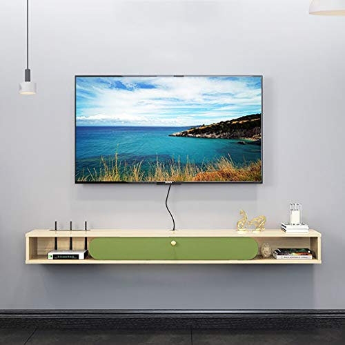 JUNNIU Tv Cabinet, Tv Lowboard, Floating Shelves, Floating Tv Console, 47.2/62.9 inch Modern Entertainment Center Media Stand, Wall Mounted Media Console, Home Simple Style./120Cm Decoration