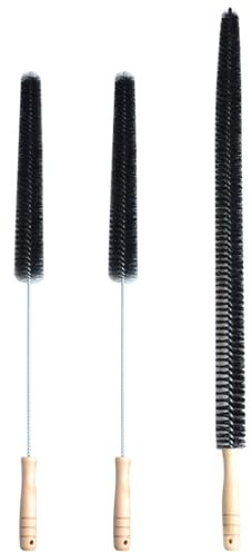 Brosses de radiateur, de nettoyage d'évacuation de sécheuse 3 pcs séchoir à pelucheux nettoyant évent, 27,6 ＆ 29,5 pouces Brosse de bobine de réfrigérateur, outils de nettoyage du piège à charbe