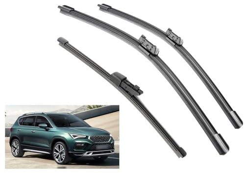 TOYOCC Car Front Rear Wiper Blades Brushes Cutter Accessories For Seat For Ateca KH7 2016 2017 2018 2019 2020 26+18+11 Windshield Wiper