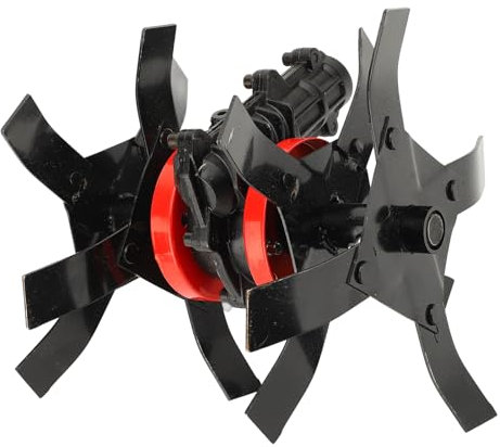 Cultivator Tool Wheel 2 in 1 Garden Weeder, Soil Tillage with Electric Tiller Wheel for Maintaining Lawn, Improving Soil Aeration and Creating Neat Trenches, Aluminum, Iron, Alloy