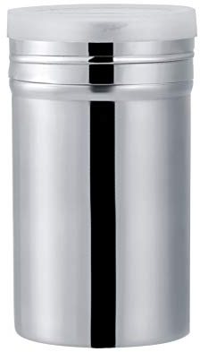 Powdered Sugar Shaker Duster - Cinnamon Shaker for Coffee Shop - Stainless Steel Fine Mesh Dredger Shaker for Cinnamon, Flour, Salt, Pepper, Powdered Sugar, Cocoa Powder (Large Size)