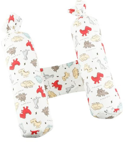 Gatphy Cojín enrollable de algodón para bebé, ajustable, cojín para abrazar al bebé, extraíble, cojín para dormir para bebé, portátil, para casa de bebé, viajes (1 par, amarillo)