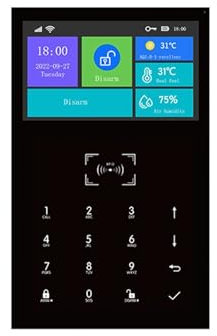 Sistema de Alarma para Casa, Alarma Inteligente 433MHz Tuya 4,3 Pulgadas Pantalla Con GSM Tarjeta RFID De Alarma Antirrobo Alarma De Seguridad For El Hogar DIY,para el hogar(PG109)