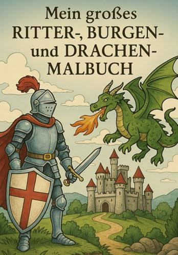 Mein Großes Ritter, Drachen und Burgen Malbuch