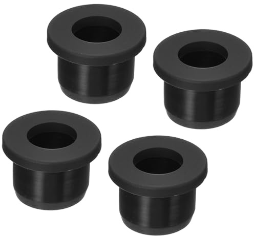 TOP-VIGOR Gummidichtungen, 14 mm Durchmesser, rund, T-Typ, Silikondichtung, flexible Lochstopfen für Kabelrohre, Kordelschutz, 4 Stück