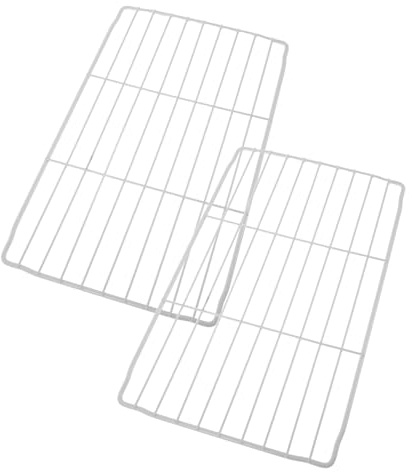 Mikinona 2 Estantes Organizadores para Congelador Horizontal, Estante de Alambre Color Claro 28×17 Cm, Rejilla Divisoria para Almacenamiento en Frigorífico, Accesorio para Optimizar