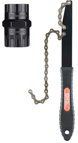 SpinPro 2 in 1 Fahrrad Kettenpeitsche mit Zahnkranzabzieher + Kassettenabzieher Set Werkzeug, Universal für Shimano 5-12 Fach Kassette