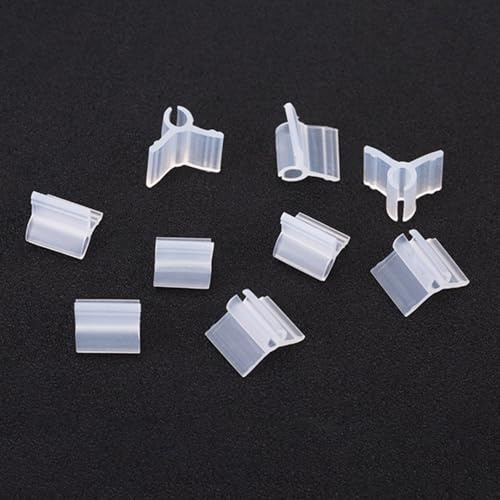 Kunststoff-Veredelungs-Clips-Set, Stielklemmen für Tomaten für Gurken, transparente Ranken-Stütz-Clips, geeignet für mehrere Pflanzenarten, sichere Veredelung, einfache Anwendung, Wetter (4 mm)