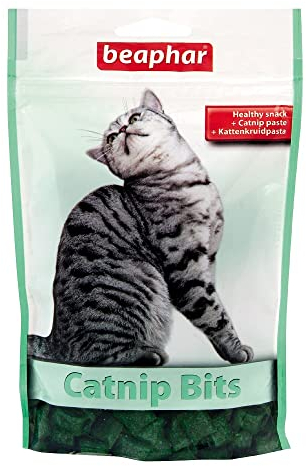 BEAPHAR - Cat Nip Bits - Für Katzen - Katzenminze, Malz - Unterstützt Gesundheit, Wohlbefinden, Zahnpflege - 150 g