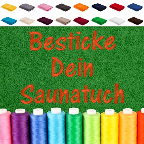 EllaTex Besticken Sie Handtuch mit Namen oder mit Wunschtext Bestickt, Farbe:Hellgrau; Größe:Badetuch 100x150 cm