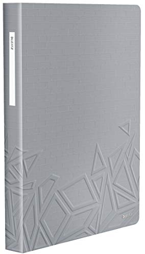 Leitz Urban Chic Sichtbuch in A4 Format, 80 Klarsichthüllen für 160 Blatt, Grau, 46520088