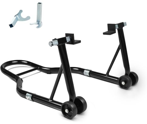 Donext Motorcycle Stand 850LB Sport Bike Rear Wheel Lift Swingarm Paddock Stands Black, Fit for BMW Yamaha Honda Kawasaki Suzuki, with U+L Forks