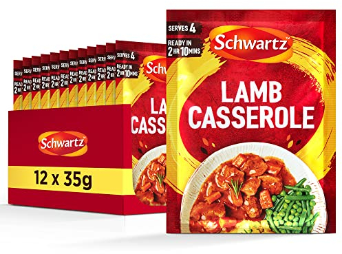 Schwartz Classic Lamb Casserole Recipe Mix 35 G | Pack of 12 | No Artificial Colours or Flavourings | No Added Preservatives or MSG | Suitable for Vegetarians
