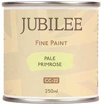 Guild Lane Jubilee Furniture Paint – Upcycle & Transform Wood, Metal & Glass – Soft Sheen Finish for Indoor & Outdoor – Durable & Easy to Apply Multi-Surface Paint (Pale Primrose, Yellow, 250ml)