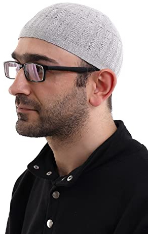 ihvan online turkiska muslimska vinter-kufi-hattar för män, Taqiya, Takke, Peci, islamiska mössor, islamiska gåvor, standardstorlek, en storlek, GRÅ, one size