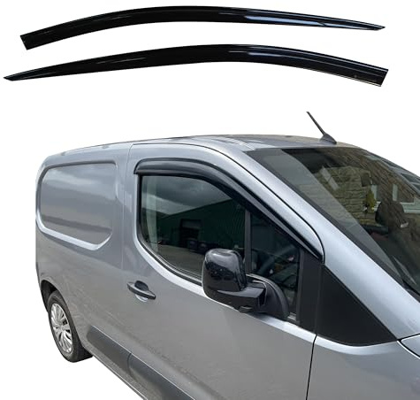 AUTO CLOVER Wind Deflectors Set for Citroen Berlingo Peugeot Partner Rifter Vauxhall Opel Combo 2018+ (2 pieces)