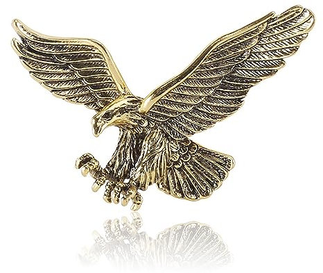 YAHOYA Vintage Adler Tier Broschen Metall Vögel Abzeichen Kragen Anstecknadeln Anzug Hemd Revers Anstecknadel Schmuck für Männer Accessoires Geschenke