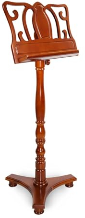 YIORYO Notenständer, Vintage-Notenständer aus Holz for Noten, professioneller traditioneller Verstellbarer Notenständer for Gitarren- und Geigenspieler (Grey : A)