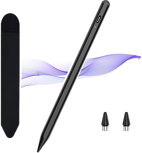 KARFUN Lápiz para Tablet Android, lápiz Capacitivo Compatible con Samsung, Huawei, Lenovo, Mi, Vivo, precisión Mejorada y reducción de la Palma (Negro)