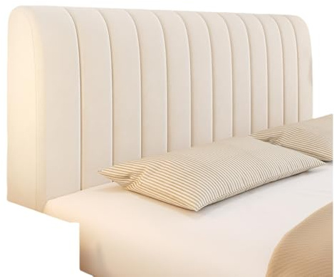 DSXH Headboard sliding cover universal headboard moisture-proof full package modern elastic headboard cover extension dustproof headboard cover protector bedroom decoration (Beige 180cm)