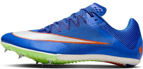 Nike Rival Sprint Track & Field Sprinting Spikes (DC8753-401, Racer Blue/Lime Blast/Safety Orange/White), Racer Blue/Lime Blast/Safety Orange/White, 11 Women/9.5 Men
