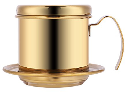 Vietnamese Coffee Maker Coffee Pot Drip Filter Vietnamese Coffee Drip Filter Maker Stainless Steel Cup Portable Manual Stainless Steel Filter Pot Vietnamese Coffee Drip Cup for Home Office Travel