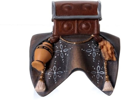 Holyart Sella Bagagli per Elefante in Piedi presepe Original Legno Dipinto Valgardena 10 cm
