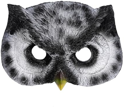 OIDEA Damen Tier Eule Maske: Tier Eulenmaske Augenmaske aus Leder mit Maskerade Kostüm Halbmaske für Erwachsene Party Maskenball Halloween Karneval Cosplay