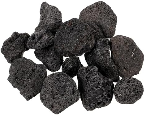 VOSAREA Pierre De Lave Noire pour Aquarium, Pierres Volcaniques Naturelles pour Aménagement Paysager Et Plantes, Roches Décoratives pour Jardin – Grand De Roches