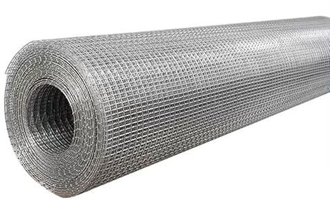 Chicken Wire Fencing, 1m (W) X 17m(L) Galvanized Wire Roll, 1.2cm Mesh, 0.8mm Wire Thickness, Well Welded and Strong Hardware Cloth for Garden Fence, Chicken Rabbit Cage
