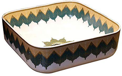 WOTZOV Lavabo de baño Lavabo Cuadrado Cuenco