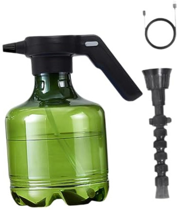 JISADER Regadera eléctrica de 3,0 L, pulverizador de jardín Recargable por USB para Limpieza de Coches, Ligero y versátil, Verde