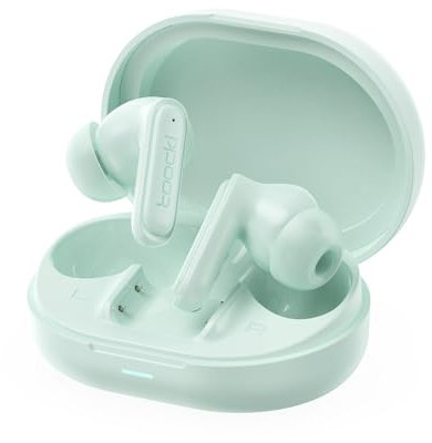 toocki Ecouteurs Bluetooth sans Fil, Écouteurs Intra Auriculaires Educteur De Bruit, Bluetooth 5.3 Effets Sonores Surround 360°, Sport/Extérieur pour Téléphone Portable/Tablette, Vert