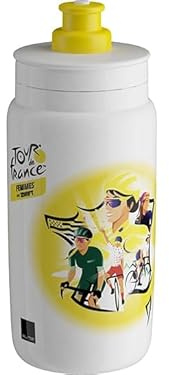 Elite Fly Tour de Francia 2025 - Botella de Agua (550 ml), Color Blanco y Multicolor